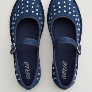 Aerie Blue Studded Mary Jane Dress Shoes